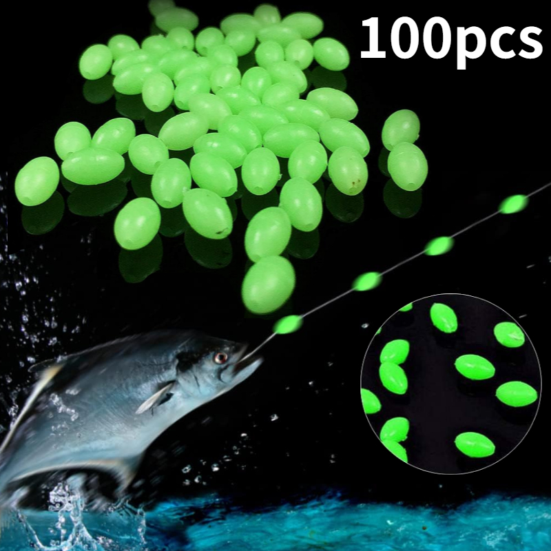 Fishing Lure Topwater - 100 teile/los Oval Nacht Leuchtende Angeln