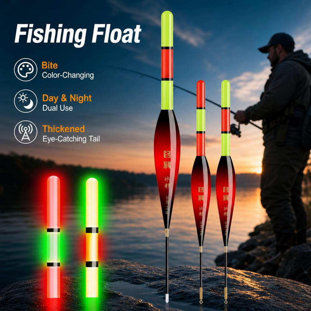 Fishing Lure Topwater - Sliding Glow Float – Auffälliger, farbwechselnder