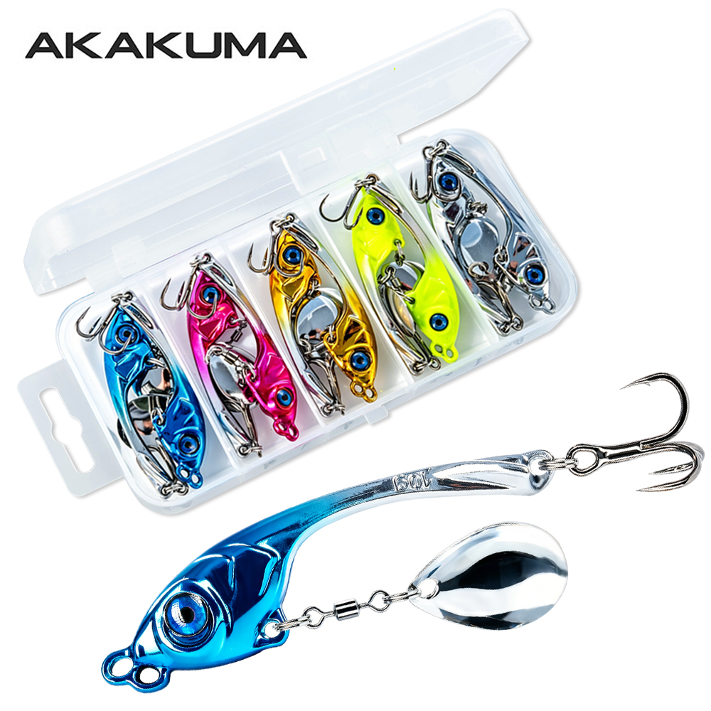 Fishing Lure Spinnerbait - 10 Stück/Box Doppelloch-Metall-VIB-Köder 5g 7g 10g