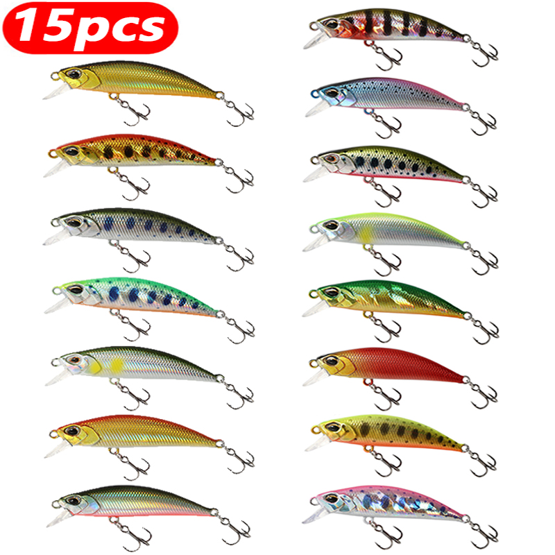 Fishing Lure Jerkbait - 15 Stück Sinking Minnow Angelköder Jerkbait