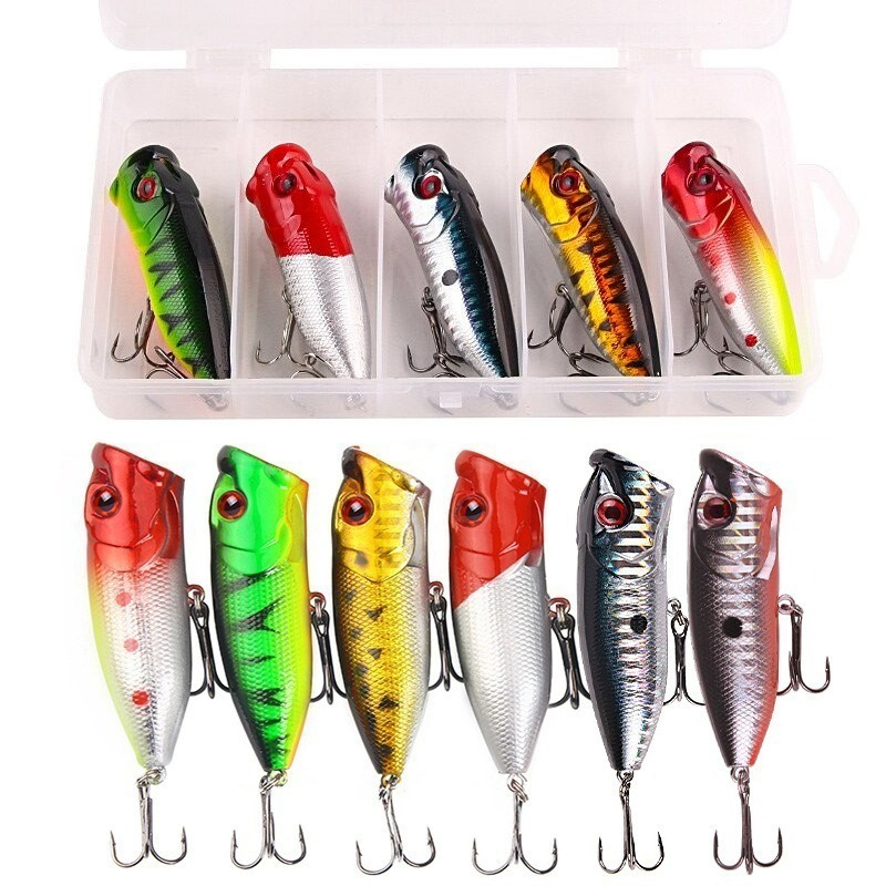 Fishing Lure Topwater - 6 Stück 6 Farben (Opp-Beutel)/5 Stück