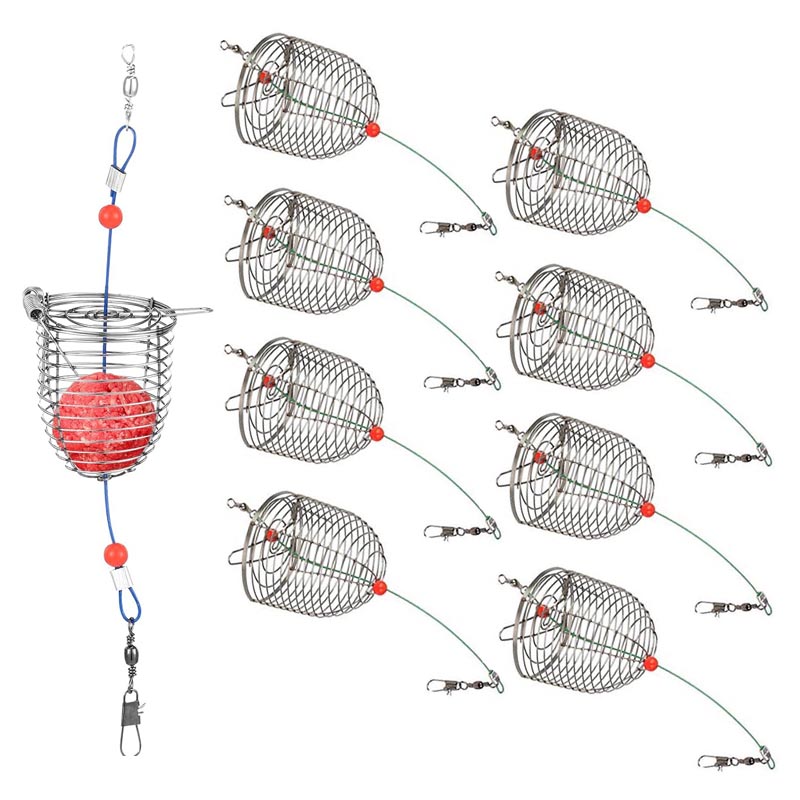 Fishing Lure Accessories - Karpfenangelköder-Falle aus Edelstahl, Großpackung, Feeder-Korbhalter, Grobköderfalle,