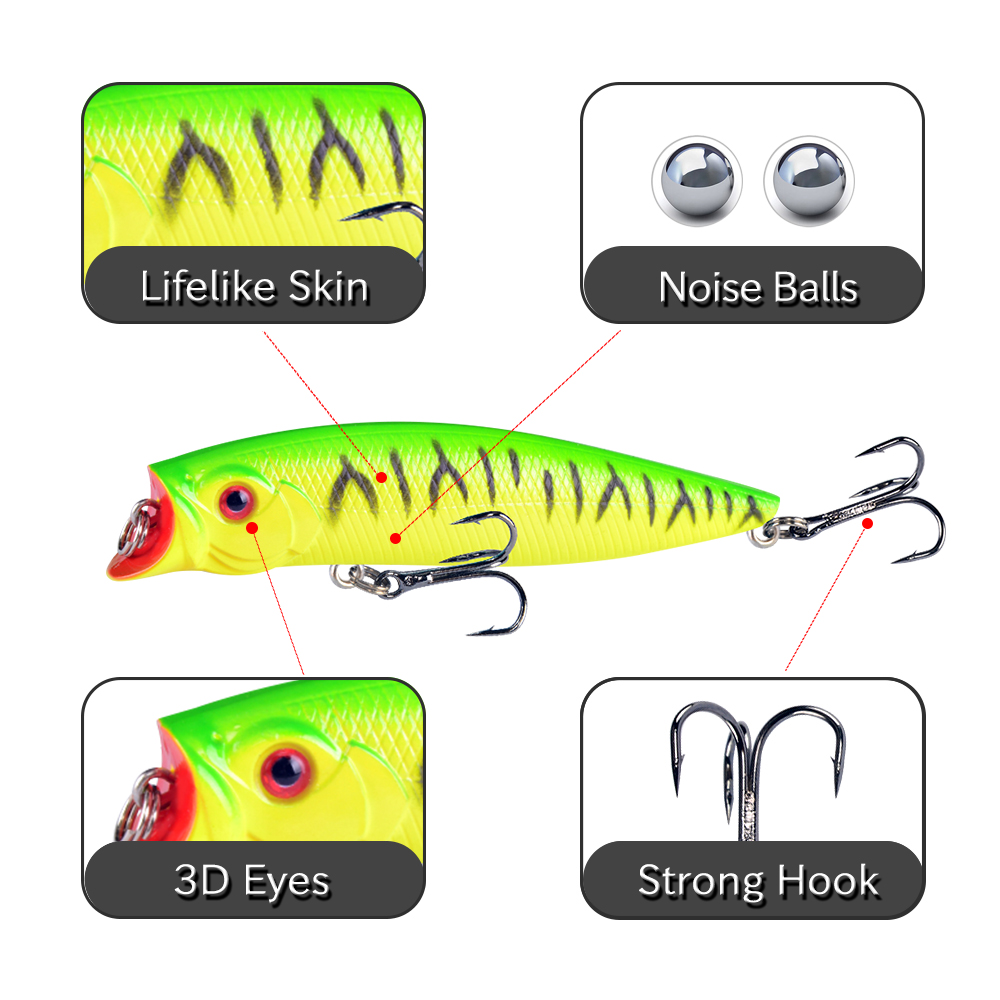 1 stücke Angeln Lockt Hohe Qua – Fishing Lure Popper Bewertung und Preis