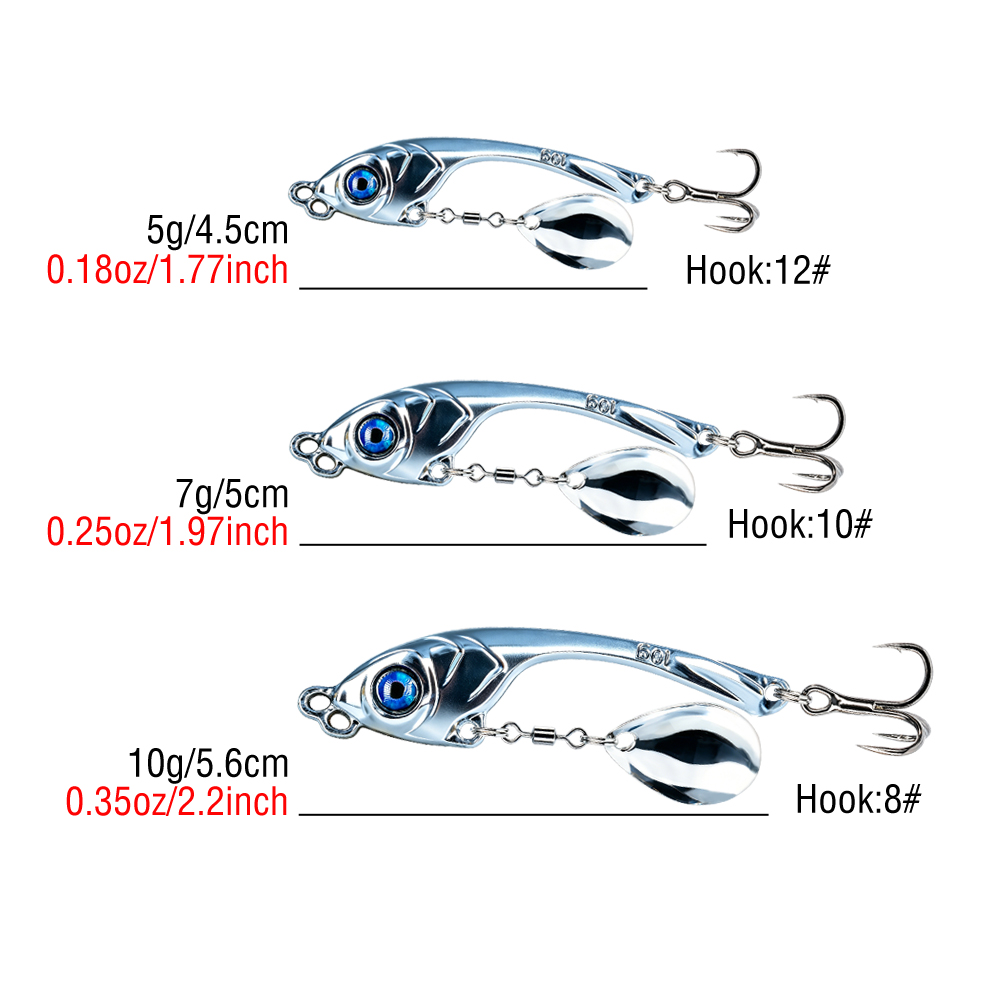 10 Stück/Box Doppelloch-Metall – Fishing Lure Spinnerbait Bewertung und Preis