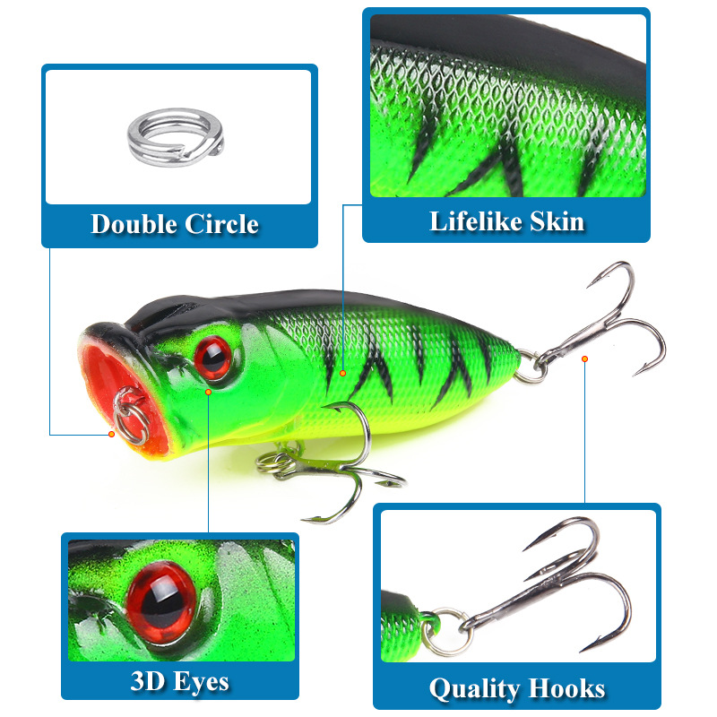 6 Stück 6 Farben (Opp-Beutel)/ – Fishing Lure Topwater Bewertung und Preis
